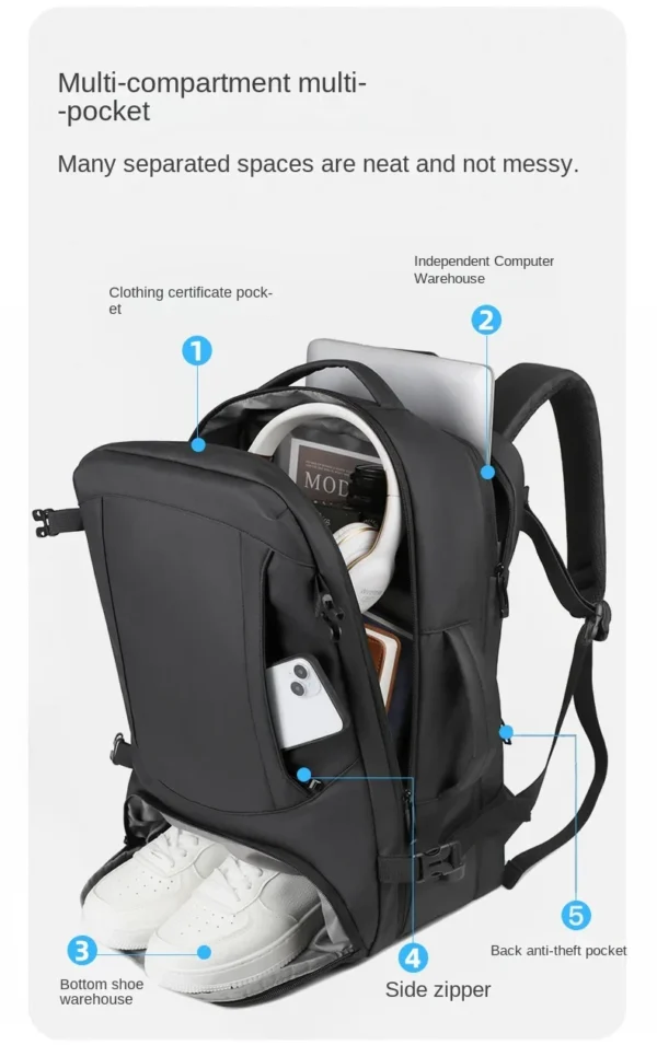 Shoe Compartment Backpack - Image 14