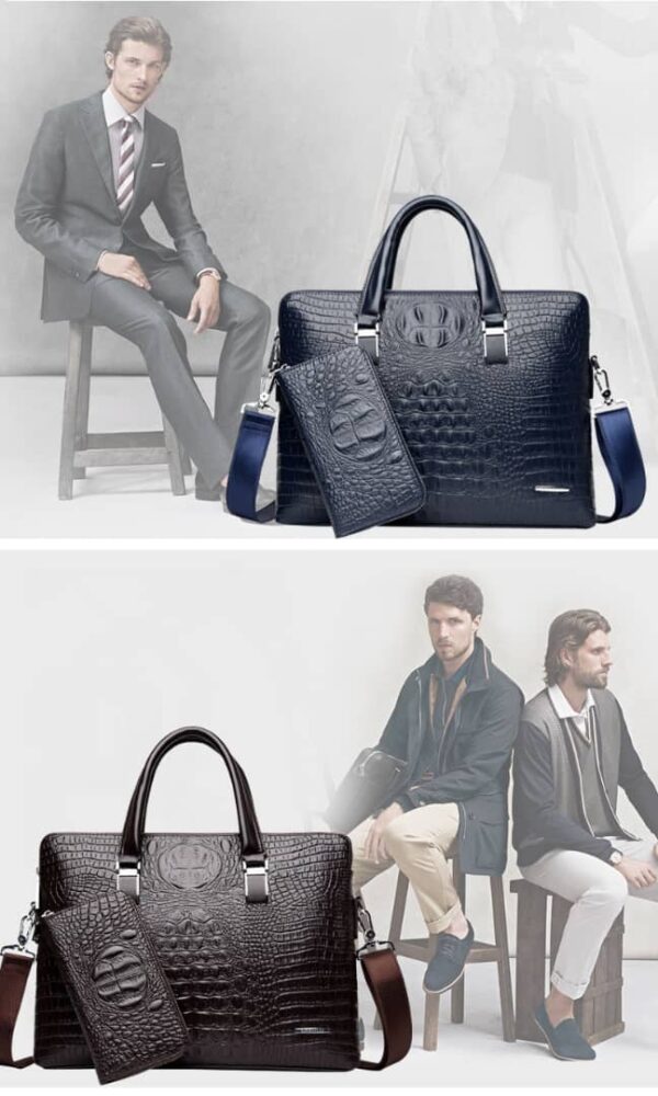 Croc Leather Bag - Image 5